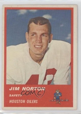 1963 Fleer Jim Norton (Back Bottom has a Red Stripe) #40 2v5