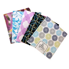 Lot of 5 Imported Fabric Fat Quarters 100 Cotton - New