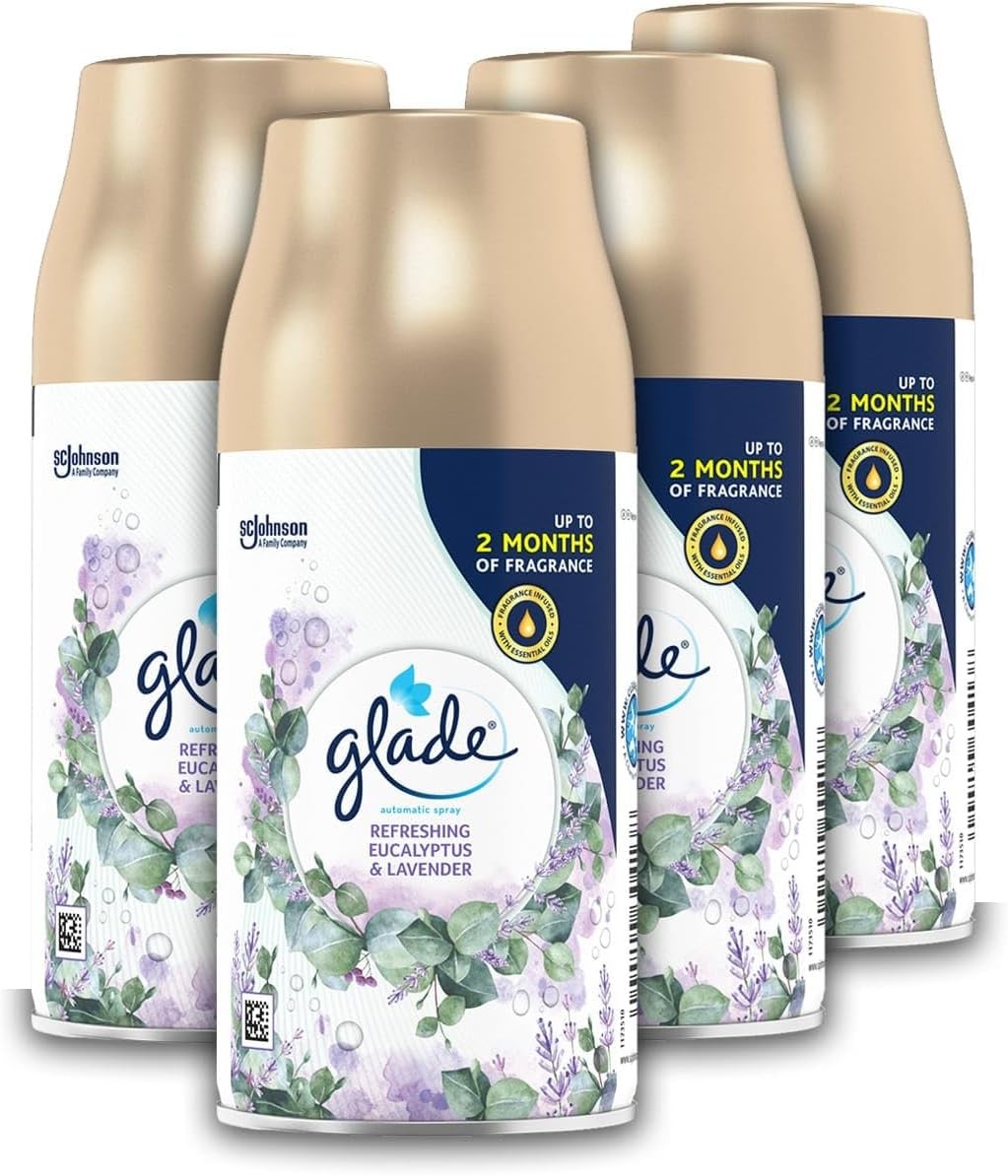 Glade Automatic Air Freshener Refills, Odour Eliminator & Room Spray, Eucalyptu