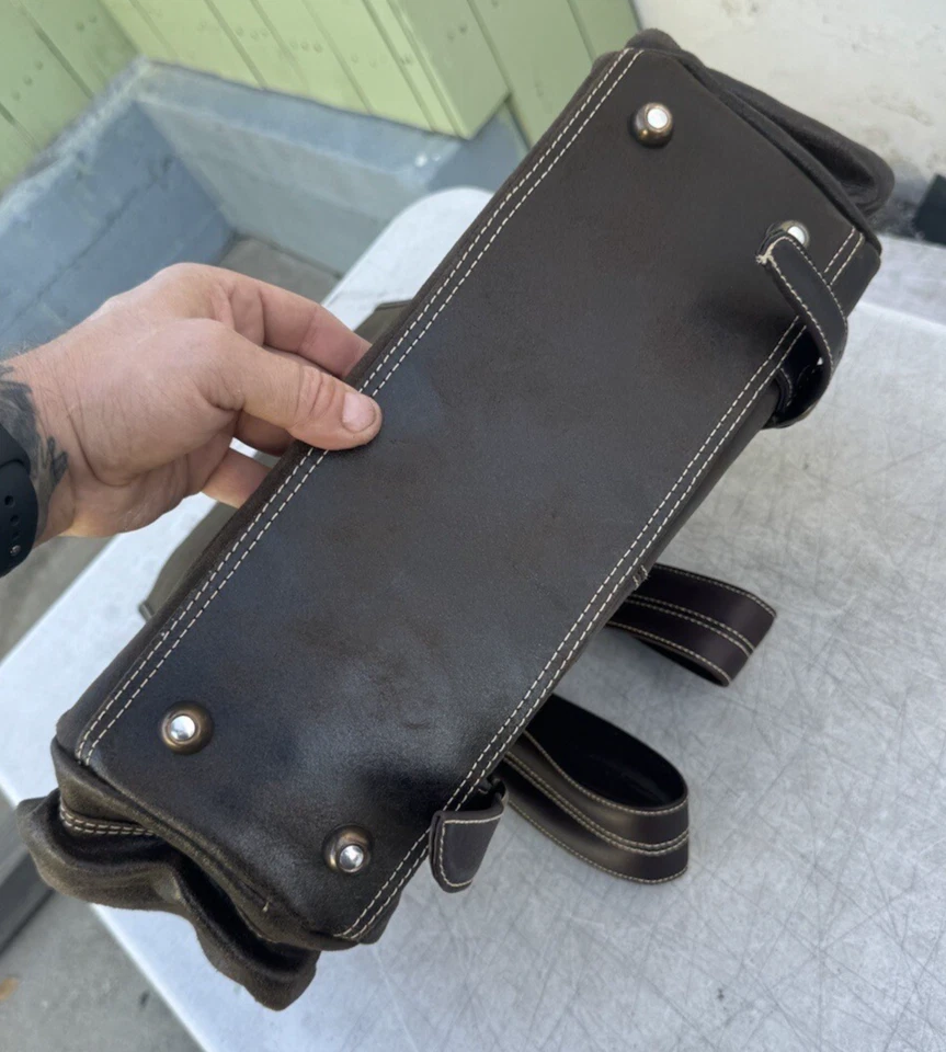 Claire Chase Sierra Uptown Brown Leather Rucksack Backpack Bag Case New w/ Tags - Image 3 of 4