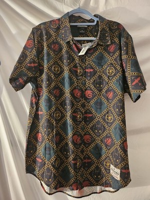 Dreamworks BoxLunch How To Train Your Dragon Men's Button-Up Shirt Size Xl NEW
