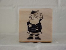 Craft Smart Christmas Wood Stamps "Santa" 2" x 2" So Adorable Fun