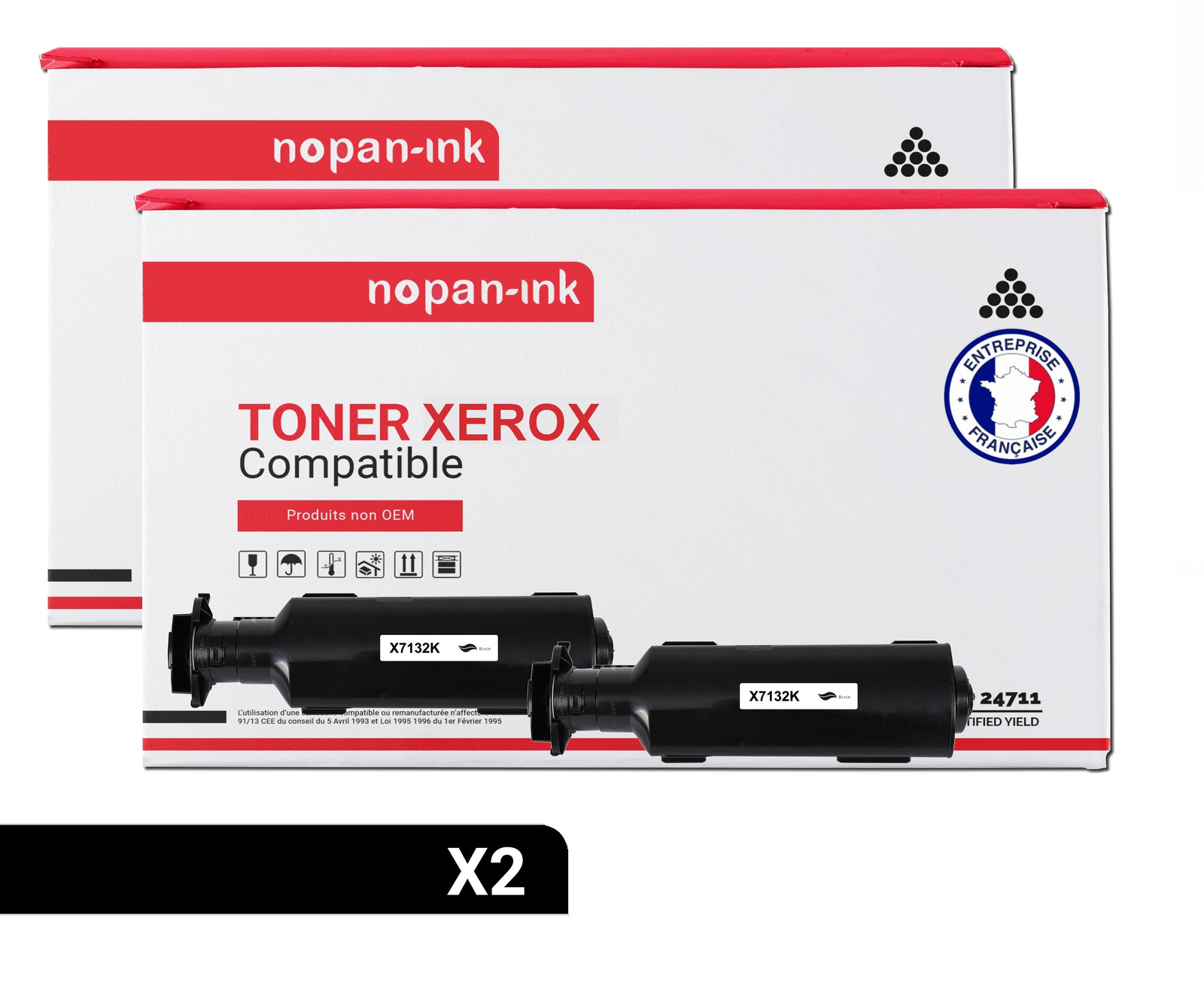 Toner noir Xerox 006R01318 compatible lot de 2 pour impression grand volume de bureau