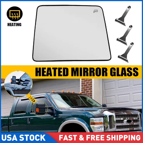 For 2008-2016 Super Duty F250 350 450 Tow Mirror Glass Upper Heated Right Side