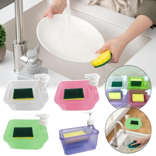 Sponge Refill Box Kitchen Dishwashing Liquid Press Manual Dispenser` Box E7 V7H6