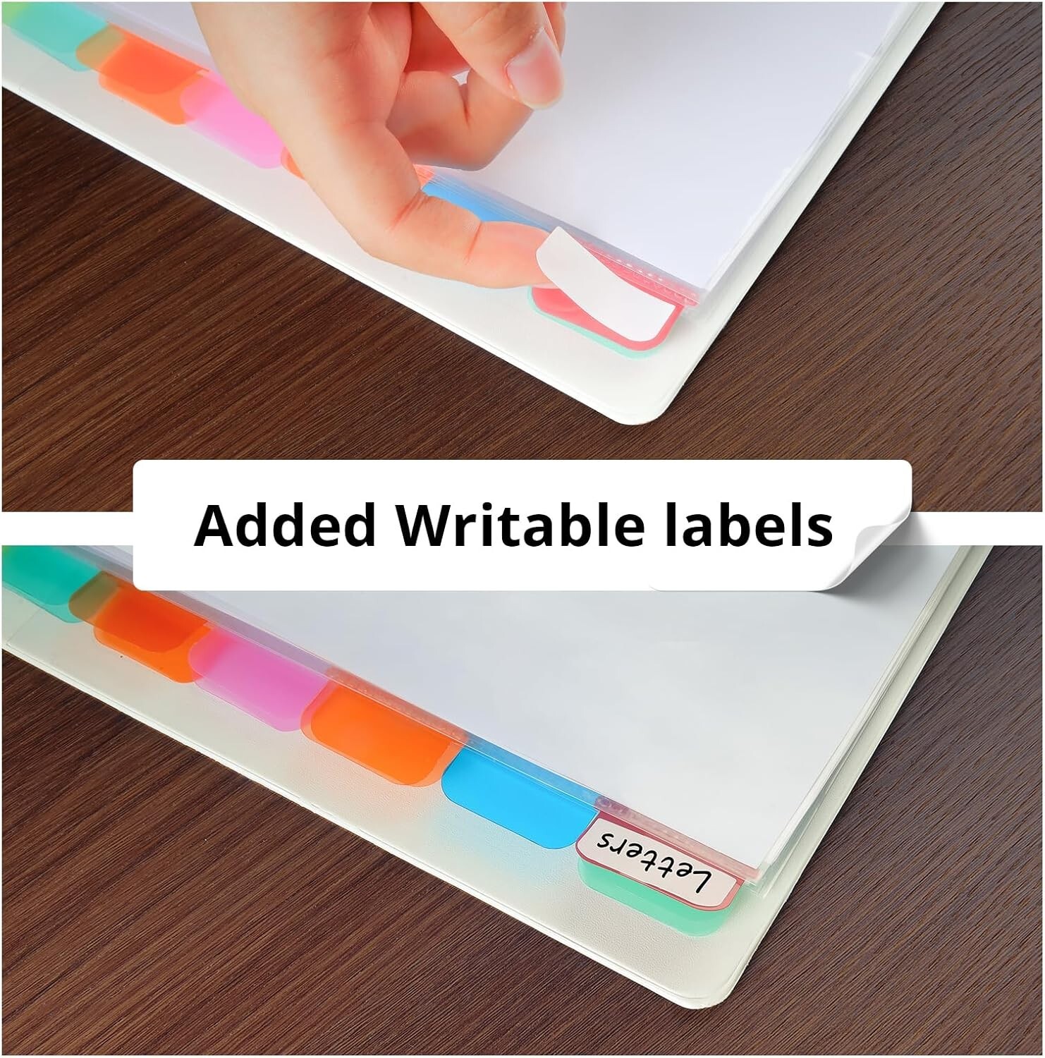 8 Tab Clear Sheet Protectors for 3 Ring Binder Dividers