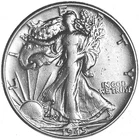 1945 Walking Liberty Half Dollars 90% Silver Strong Feather Details V2 # 330