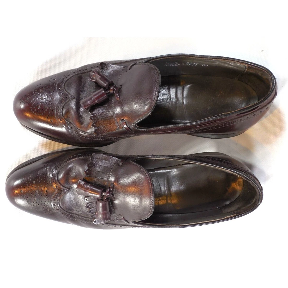 FootJoy Classics‎ Loafers Mens Size 11.5 C Brown Wingtip Tassel Shoes Vintage FootJoy Classics Loafers Mens Size 11.5 C Brown Wingtip  main image 3