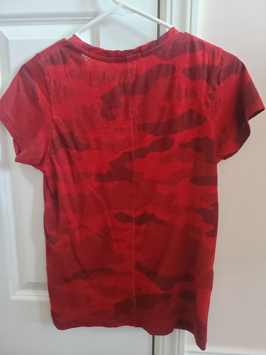 EUC Rag Bone red camo tee shirt, Size S