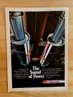 1974 Print Ad Thrush Mufflers THE SOUND OF POWER