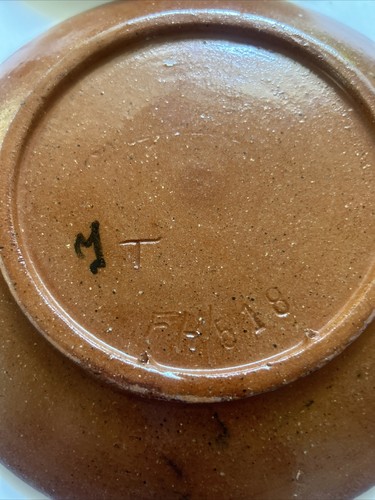 Red ware Pottery 4 Plates 8” Diameter Horse With Flowers - Picture 3 of 6
