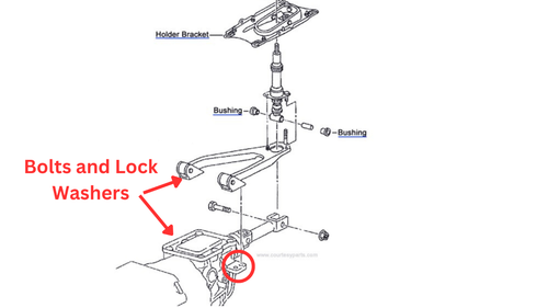 Juego de pernos de soporte de palanca de cambios para Nissan 300zx Z32 1990-1996 intercambio manual - Imagen 4 de 4