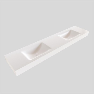 corian waschtisch doppelbecken solid surface freihängend cloud 200 x 46 cm