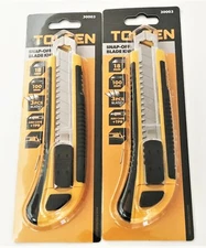 2 TOLSEN LARGE SNAP OFF UTILITY KNIFE KNIVES CUTTERS 18MM BREAKAWAY BLADES 30003