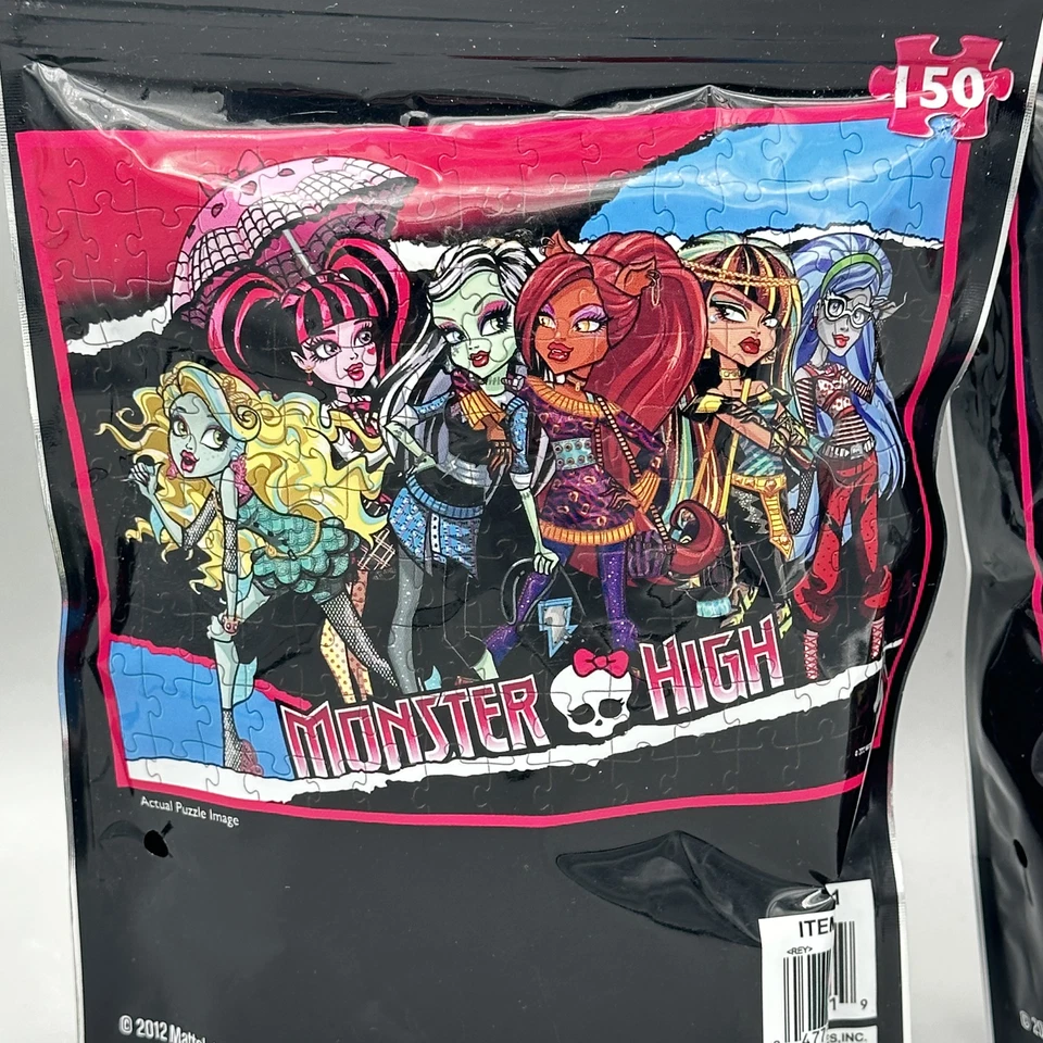 Lot of 2 - 2012 Mattel Monster High Dolls Puzzle On The Go 150 Pc Resealable NEW - Image 3 of 4