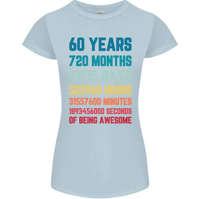 60th Birthday 60 Year Old Womens Petite Cut T-Shirt