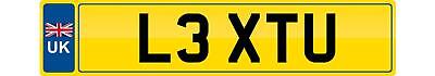 LEX LEXI Private number plate cherished registration personal L3 XTU car reg