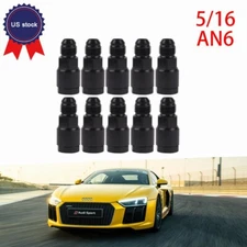 10X Ls Swap EFI Fuel Rail Adapter Fittings Feed 5/16 AN6 4.8 5.3 6.0 LS1 LQ4 LQ9