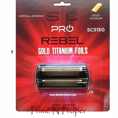 StyleCraft Replacement Gold Titanium Foil Head For The Rebel Shaver SC515G NEW