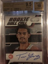 2018-19 Panini Certified Trae Young Rookie Roll Call Auto BGS 9 Mint 10 Auto