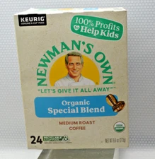 24 KEURIG Flavored Coffees K-CUP Pods Newman's Own Organics Special Blend