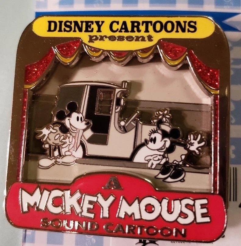 Значок Disney 109945 июль 2015 Park Pack A Mickey Mouse звук мультфильм черно-белый - Изображение 3 из 4