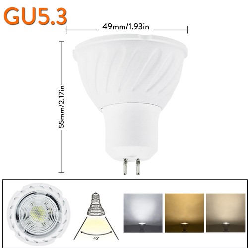 1X 10X Led Spotlights Gu10 Gu5.3 Mr16 7W Dimmable Lamp Ac 220v Super Bright - Picture 10 of 19