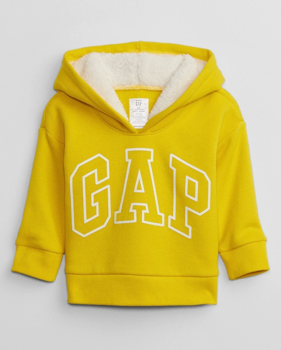 NEW BabyGap Gap Baby Girls Boys Logo Sherpa Hoodie Bold Yellow eBay