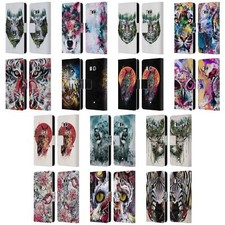 FUNDA LIBRO OFICIAL RIZA PEKER ANIMAL CUERO ABSTRACTO PARA TELÉFONOS HTC 1