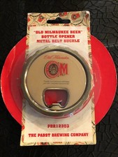 Vintage Rare OLD MILWAUKEE Belt Buckle, Beer Bottle metal Opener new