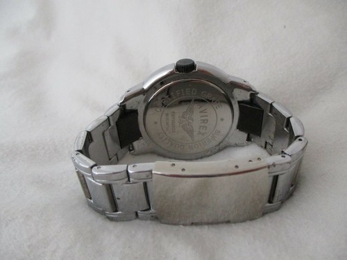 Avirex Black & Silver Toned Link Band Wristwatch - 第 11/12 張圖片