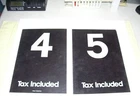 Vintage Plastic Number 4 and 5 Double-Sided Sign Gas Station Oil Transportation