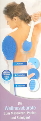RelaxVital Akku Wellness Bürste 3-in-1 Reinigung Pflege Massage mit Vibration