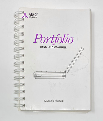 Atari Portfolio Portable PC Hand Held Computer Owner's Manual
