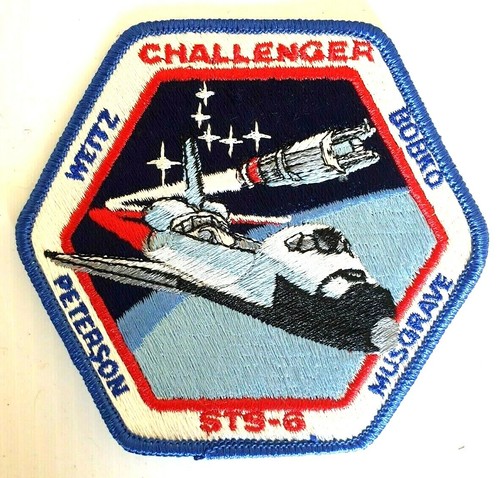 NASA Challenger STS-6 Peterson Weitz Bobko Musgrave Souvenir Woven Patch Badge