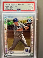 2020 1st Bowman Chrome Bobby Witt Jr. Mega Box RC PSA 9 Royals Rookie SSP