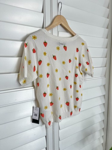 NEW Volcom Strawberry Daisy Short Sleeve Cardigan Size Small - Picture 9 of 15