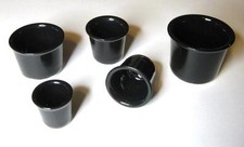 5 Black China Inkwell inserts Porcelain inkpot liners Choose Any 5 From 11 sizes