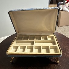 Blue Hard Shell Velvet Lined Case On Stand