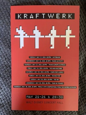 Kraftwerk - 2024 2025 Concert Tour - 11x17 Poster Print | eBay