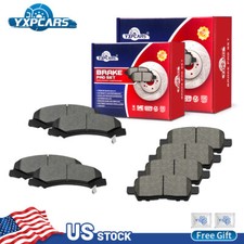 For Chevrolet Impala 2011 2012 2013 Front & Rear Disc Ceramic Brake Pads Set