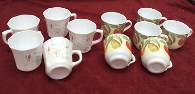 Tasses arcopal fruit de France vintage