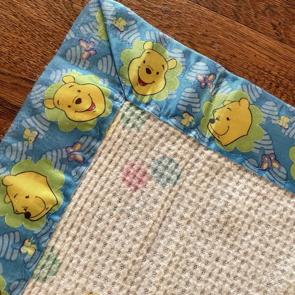 Manta de seguridad globo gofre bebé Morgan vintage Winnie Pooh recorte hecha a mano Foto 4 de 4