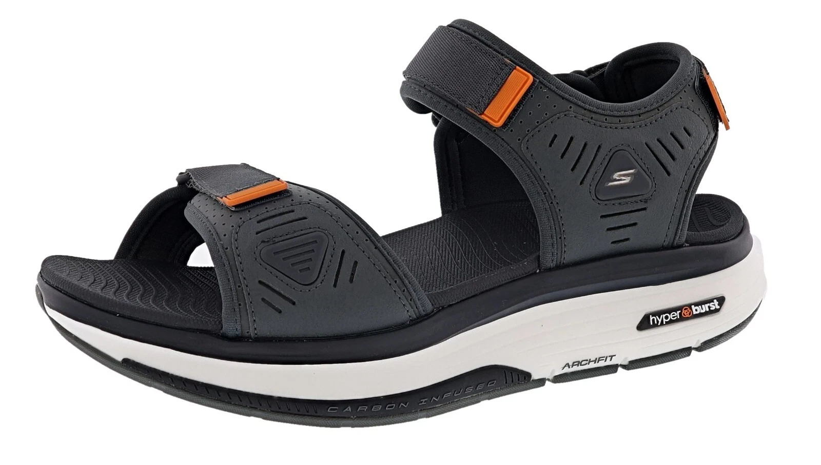 SKECHERS MEN'S GO WALK WORKOUT WALKER 229178/CCOR HOOK & LOOP STRAP SANDALS