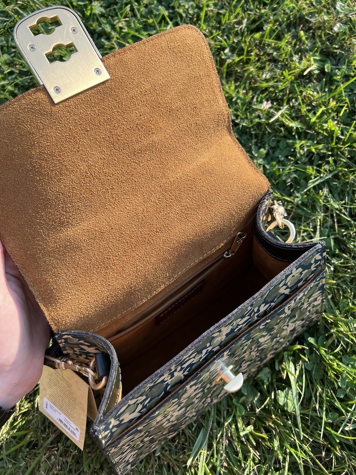 New Original Patricia Nash Olive Groves Chauny Top Handle Leather