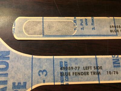 NOS Harley Front Fender Decal Set Blue FLH Electra Glide 1977