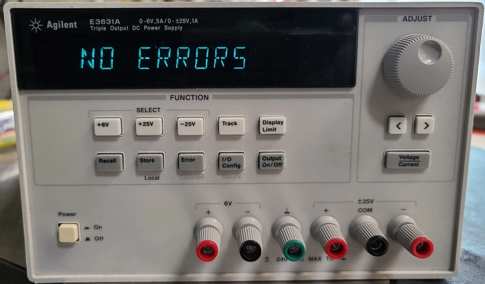 HP E3631A 0-6V/5A, 0-25V/1A, & -0-25V/1A Triple Output DC Power Supply - Image 2 of 4