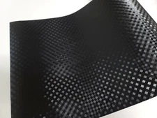 Satin Black Checkered Pattern Vinyl Car Wrap Film Decal Sticker Sheet Roll