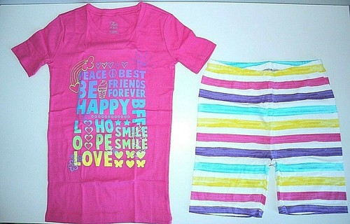 NWT THE CHILDREN'S PLACE Big Girl's 2Pc BFF Short Sleeve Cotton Pajamas in Sz 14 - 第 1/10 張圖片