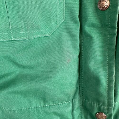 Vintage Eastern Mountain Sports Green Hooded Full Zip Jacket Pockets Lined 70s - Picture 12 of 12